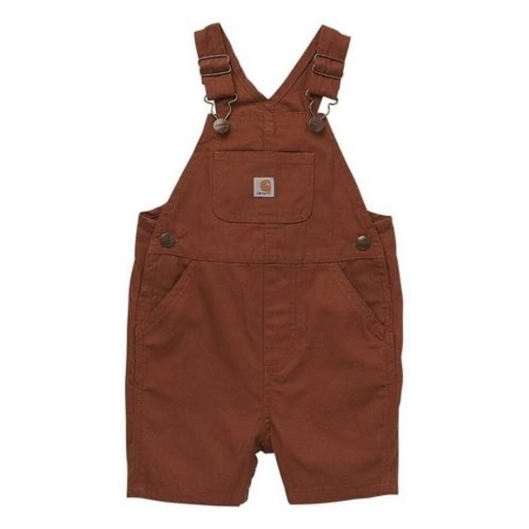 Carhartt Other - Carhartt Kids‎ Brown Canvas Shortalls Overalls Size 3T